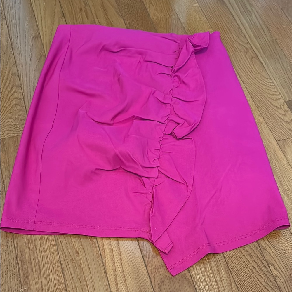 Vibrant Pink Ruffled Skirt